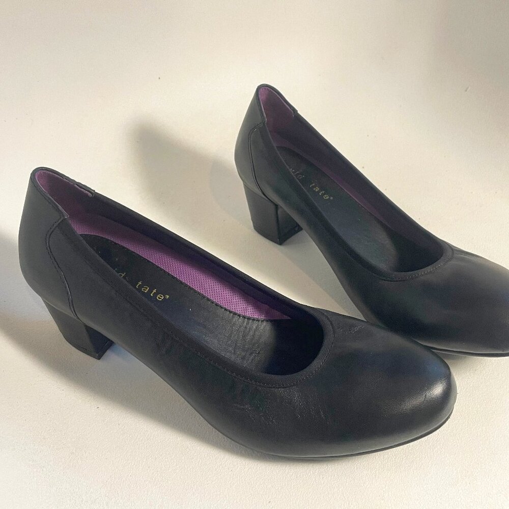 Like New NAPA Leather Classic Block Heel Office Pumps 8.5